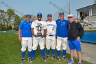 Baseball vs Babson  Wheaton College Baseball players celebrate their victory over Babson to win the NEWMAC Championship for the third year in a row. - (Photo by Keith Nordstrom) : Wheaton, baseball, NEWMAC